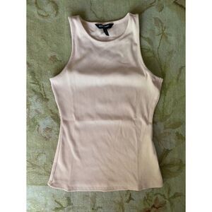 EUC White House Black Market Light Pink Forme Ribbed Tank M